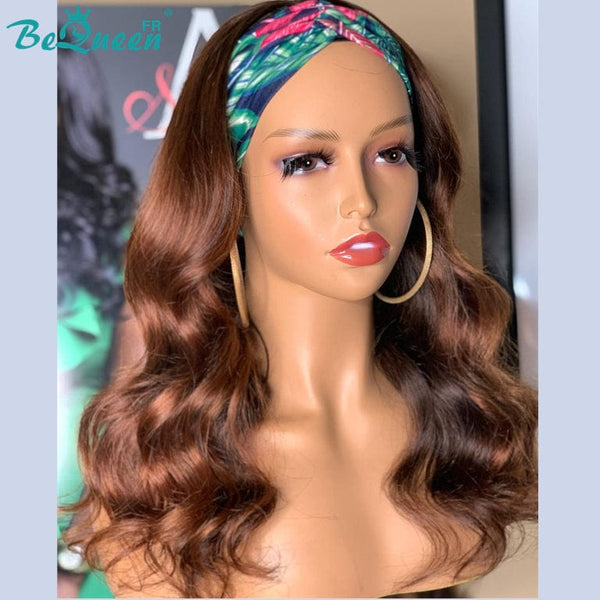 BeQueen Perruque Longue à Bandeau Body Wave Marron mix Brun