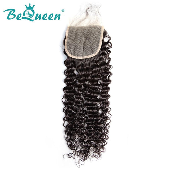 【Bequeen 】10A 100% Virgin Hair Curly Hair Lace Closure 4x4/ 5x5, Silk Based Closure - Bequeen Office Store