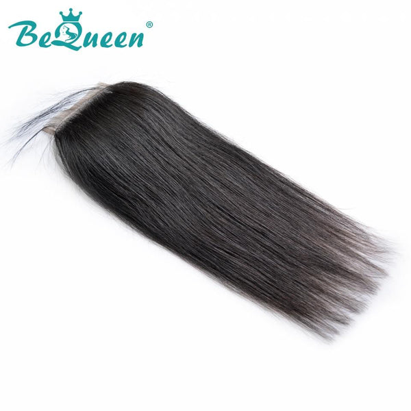 【Bequeen】10A 100% Virgin Hair Straight Lace Closure 4x4/ 5x5, Silk Based Closure - Bequeen Office Store