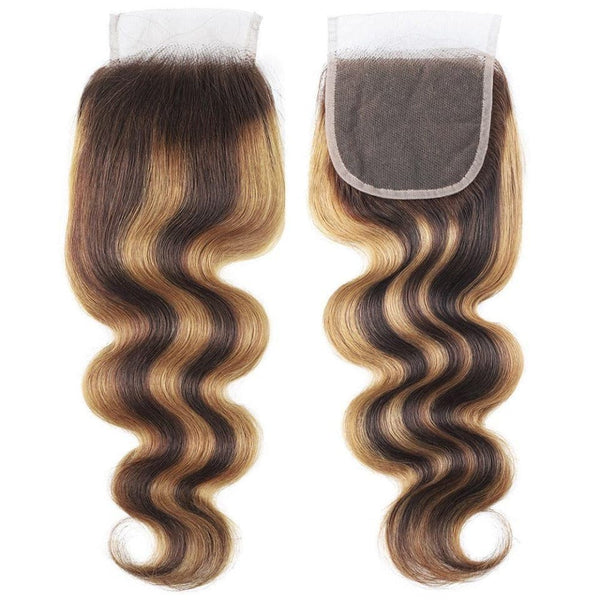 BeQueen Dentelle Closure 4x4 Body Wave Couleur 4/27