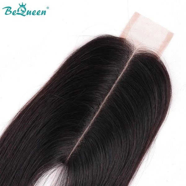 BeQueen Dentelle Closure  Kim K 2*6  100% Cheveux humains, Closure Kim K Middle Parting Cheveux de Bébé