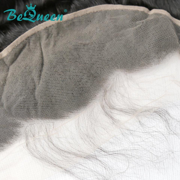 【Bequeen】Virgin Hair Loose Wave Lace Frontal with Baby Hair Bleached Knots 100% human hair with free shipping - Bequeen Office Store