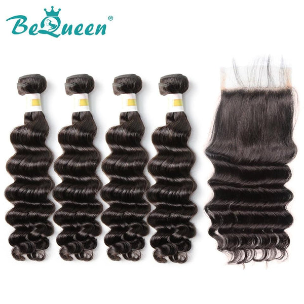 【Bequeen】10A Peruvian 100% Virgin Hair Natural Wave bundles with Closure/Frontal Deal - Bequeen Office Store