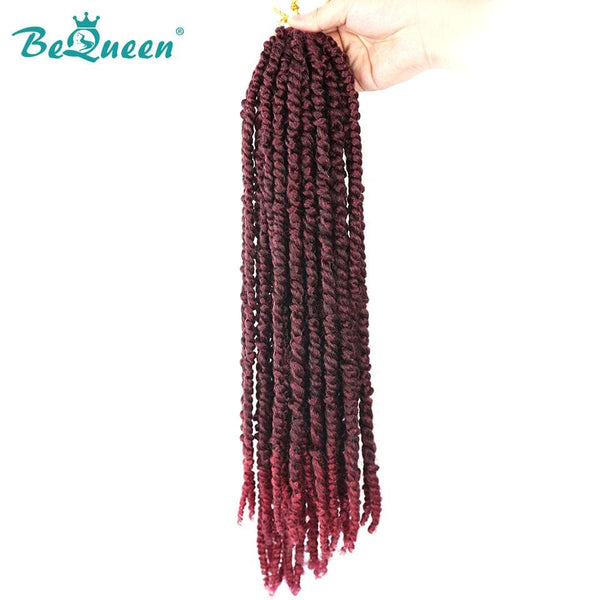 Bequeen 3/6 Paquets de Passion Twists de Couleur Rouge Bordeau 100% Fibre synthétique Modèle à Crochet