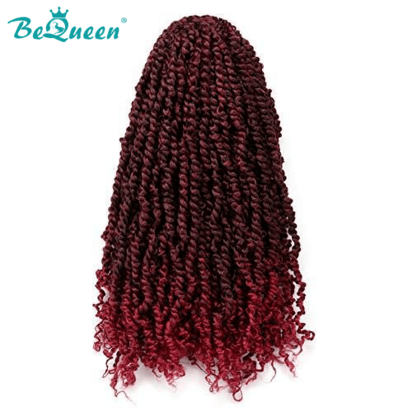 Bequeen 3/6 Paquets de Passion Twists de Couleur Rouge Bordeau 100% Fibre synthétique Modèle à Crochet