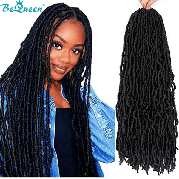 Bequeen Crochet Faux Locs par paquets de Couleur 100% Fibre synthétique Modèle Crochet