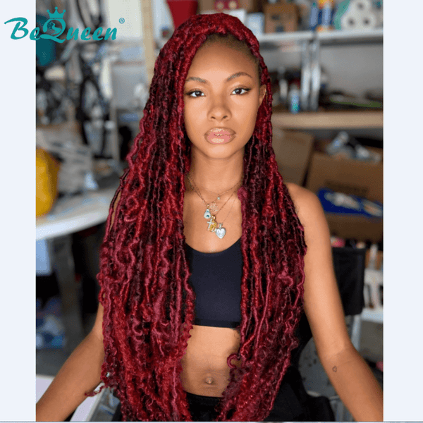 Bequeen Butterfly Faux Locs 3/6 Paquets de Couleur 100% Fibre synthétique Modèle Butterfly