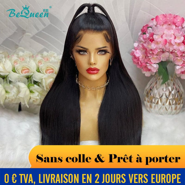 BeQueen Achetez 3 Perruques Prix Cassé "Mina" Perruque Customisée Longue Lisse Prêt à porter Sans Colle 13X6  Raw Hair 200% Densité en France