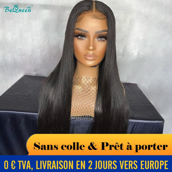 BeQueen Achetez 3 Perruques Prix Cassé “Mina" Perruque Customisée Longue Lisse Prêt à porter Sans Colle 4X4 Raw Hair 200% Densité en France