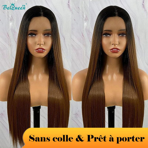 BeQueen "Hilary" Custom Wig Long Straight Ready to Wear Glueless Raw Hair 200% Density