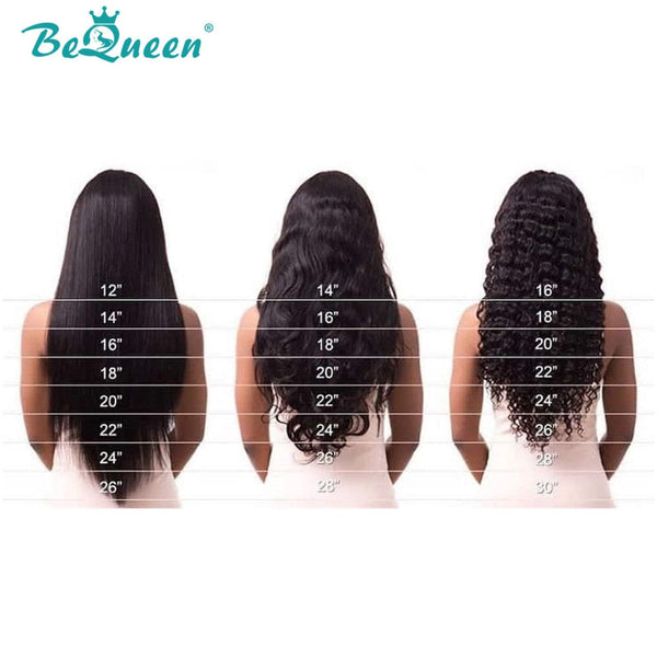 BeQueen Perruque à Dentelle closure 2x6 Kim K Cheveux Raides