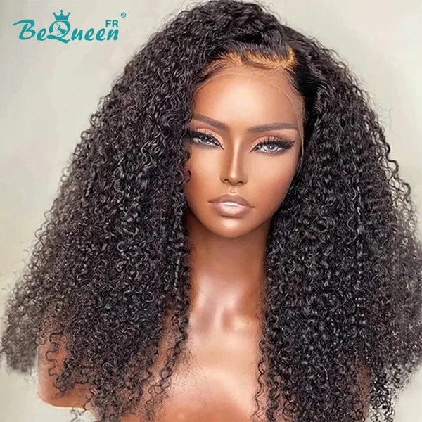 BeQueen Perruque Longue "Ellie" Kinky Curly Wave avec Lace Frontale