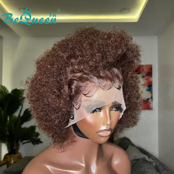 BeQueen “Calista” Perruque Bob Afro Curly Wave avec Lace Frontale 13X4