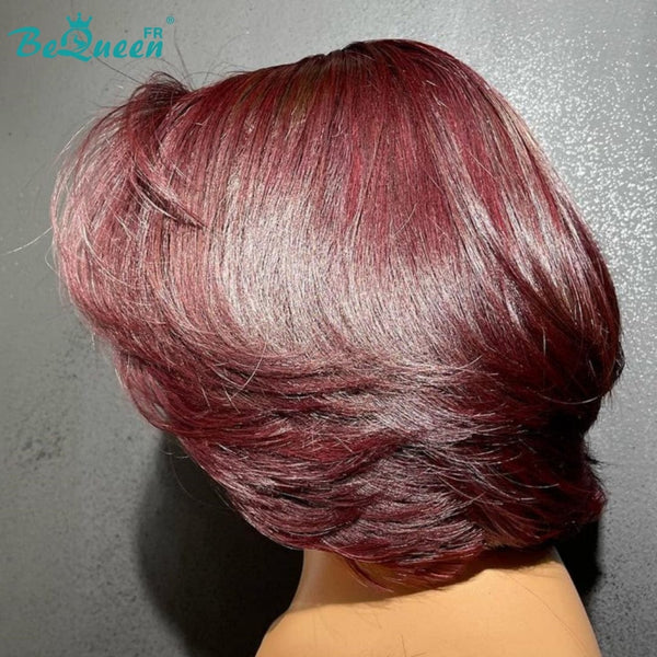 BeQueen “Lorraine” Perruque Bob Body Wave Rouge bordeaux avec Lace Closure 5X5