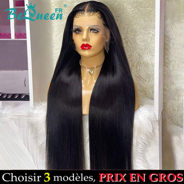 BeQueen “Mina" Perruque Longue Lisse avec Lace HD Frontale Prix En Gros