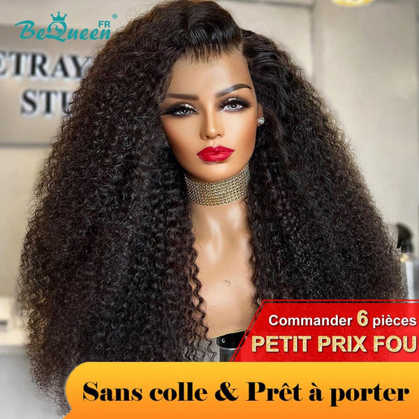 BeQueen "Alice" Perruque Customisée Longue Curly Wave Prêt à porter Sans Colle 13X6 Raw Hair Petit Prix FOU