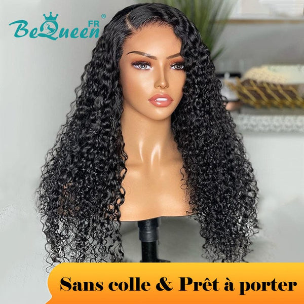 BeQueen ”Alice" Perruque Customisée Longue Curly Wave Prêt à porter Sans Colle 4X4 Petit Prix FOU