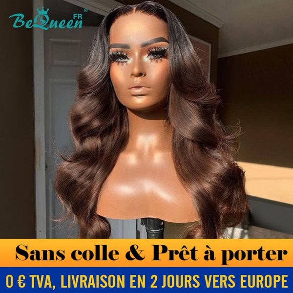 BeQueen “Claudine” Perruque Longue Body Wave avec Lace Frontale En France