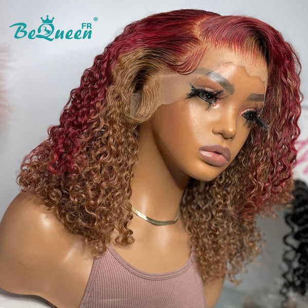 BeQueen “Dooriya” Perruque Bob Curly wave avec Lace frontale