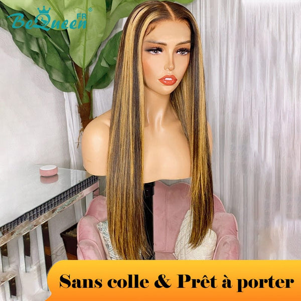 BeQueen "Eva" Perruque Customisée Longue Lisse Prêt à porter Sans Colle 13X6 Raw Hair 200% Densité Petit Prix FOU