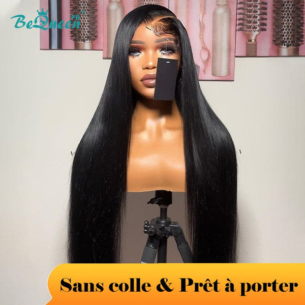 BeQueen "Mina" Perruque Customisée Longue Lisse Prêt à porter Sans Colle 13X6 Raw Hair 200% Densité Petit Prix FOU