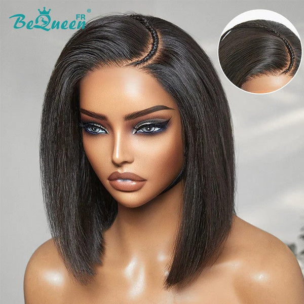 BeQueen "Sonia" Perruque Customisée Bob Lisse Prêt à porter Sans Colle 13X4 avec Tresse Petit Prix FOU