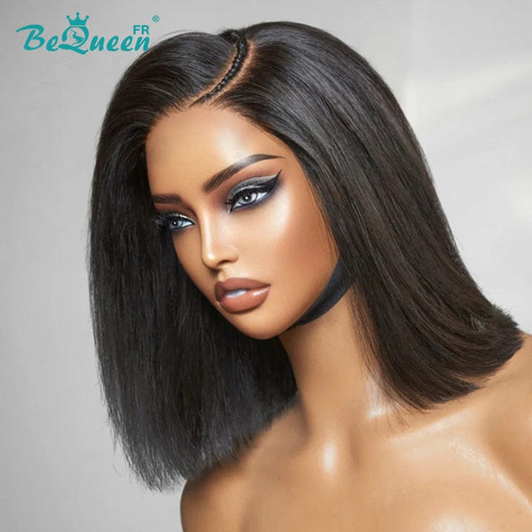 BeQueen "Sonia" Perruque Customisée Bob Lisse Prêt à porter Sans Colle 13X4 avec Tresse Petit Prix FOU