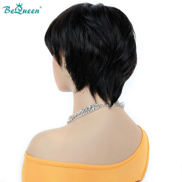 BeQueen "Sue" Short Straight Pixie Machine Made Wigs