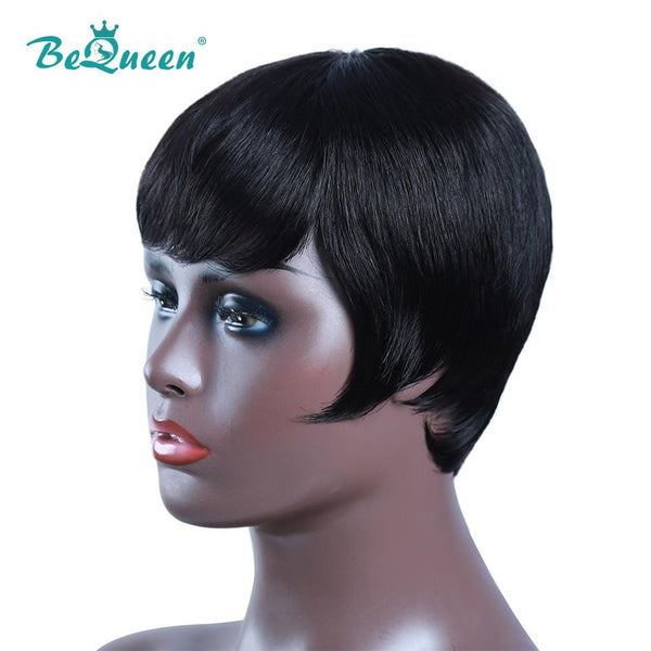 BeQueen 3 Combo Wigs 100% Human Hair, Machine Made 